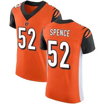 Men's Elite Noah Spence Cincinnati Bengals Orange Alternate Vapor Untouchable Jersey