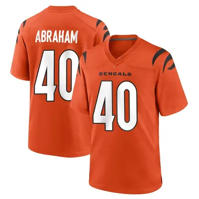 Men's Game Micah Abraham Cincinnati Bengals Orange Jersey