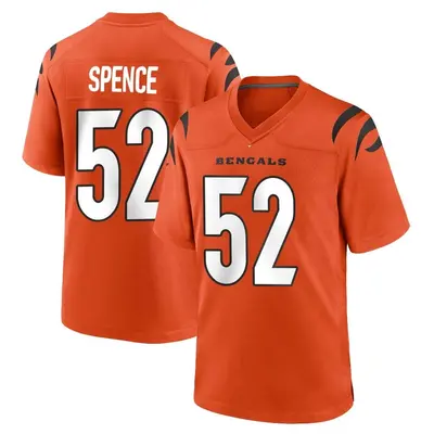 Men's Game Noah Spence Cincinnati Bengals Orange Jersey