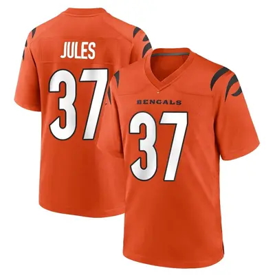 Men's Game PJ Jules Cincinnati Bengals Orange Jersey