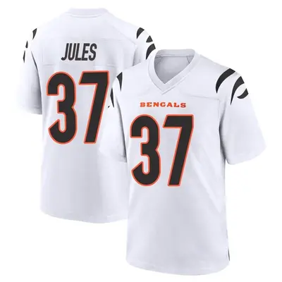 Men's Game PJ Jules Cincinnati Bengals White Jersey