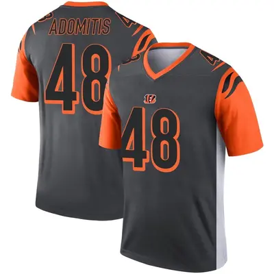 Men's Legend Cal Adomitis Cincinnati Bengals Silver Jersey