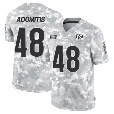 Men's Limited Cal Adomitis Cincinnati Bengals Arctic Camo 2024 Salute to Service Jersey