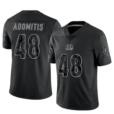 Men's Limited Cal Adomitis Cincinnati Bengals Black Reflective Jersey