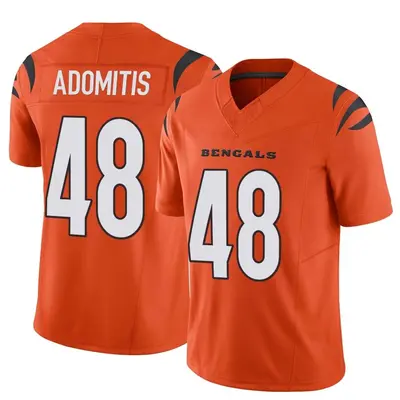 Men's Limited Cal Adomitis Cincinnati Bengals Orange Vapor F.U.S.E. Jersey