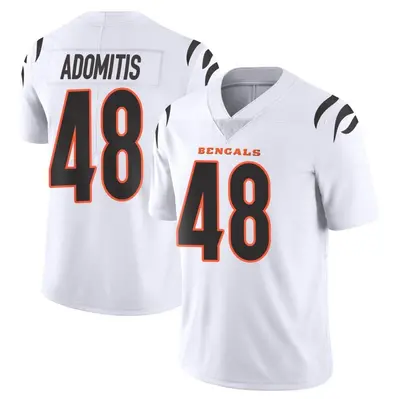 Men's Limited Cal Adomitis Cincinnati Bengals White Vapor Untouchable Jersey