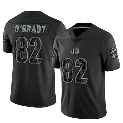 Men's Limited Cheyenne O'Grady Cincinnati Bengals Black Reflective Jersey