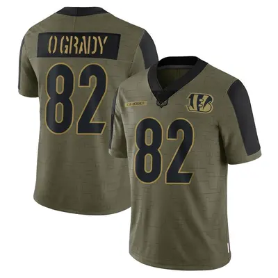 Men's Limited Cheyenne O'Grady Cincinnati Bengals Olive 2021 Salute To Service Jersey