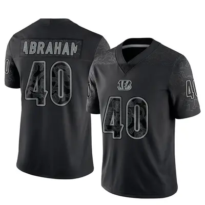 Men's Limited Micah Abraham Cincinnati Bengals Black Reflective Jersey