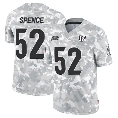 Men's Limited Noah Spence Cincinnati Bengals Arctic Camo 2024 Salute to Service Jersey