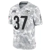 Men's Limited PJ Jules Cincinnati Bengals Arctic Camo 2024 Salute to Service Jersey