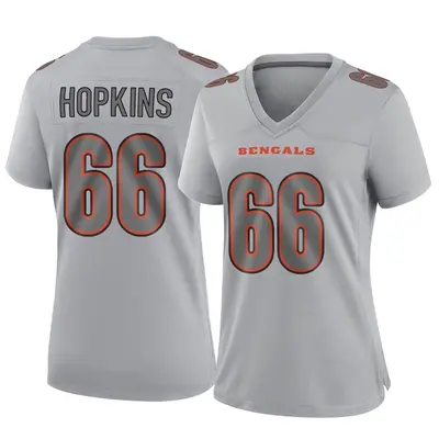 Women's Game Trey Hopkins Cincinnati Bengals Gray Atmosphere Fashion Jersey