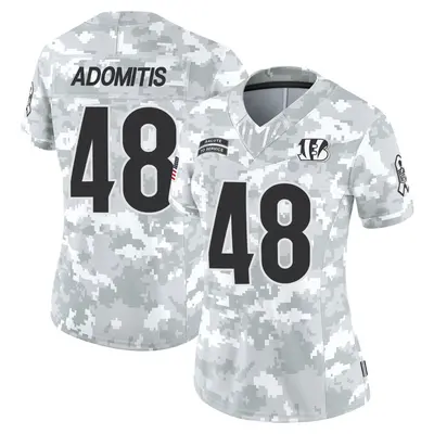 Women's Limited Cal Adomitis Cincinnati Bengals Arctic Camo 2024 Salute to Service Jersey