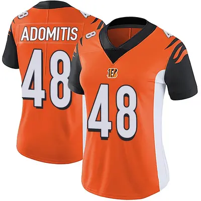 Women's Limited Cal Adomitis Cincinnati Bengals Orange Vapor Untouchable Jersey