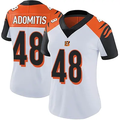 Women's Limited Cal Adomitis Cincinnati Bengals White Vapor Untouchable Jersey