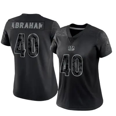 Women's Limited Micah Abraham Cincinnati Bengals Black Reflective Jersey