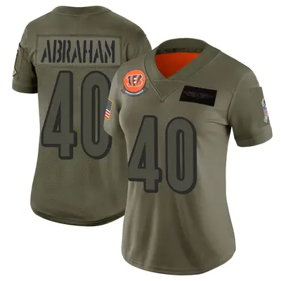 Women's Limited Micah Abraham Cincinnati Bengals Camo 2019 Salute to Service Jersey