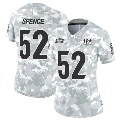 Women's Limited Noah Spence Cincinnati Bengals Arctic Camo 2024 Salute to Service Jersey