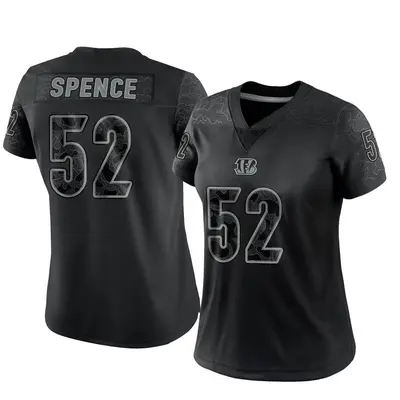 Women's Limited Noah Spence Cincinnati Bengals Black Reflective Jersey