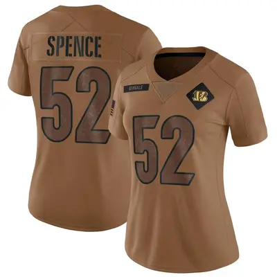 Women's Limited Noah Spence Cincinnati Bengals Brown 2023 Salute To Service Jersey