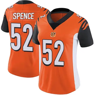 Women's Limited Noah Spence Cincinnati Bengals Orange Vapor Untouchable Jersey