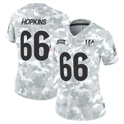 Women's Limited Trey Hopkins Cincinnati Bengals Arctic Camo 2024 Salute to Service Jersey