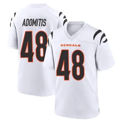 Youth Game Cal Adomitis Cincinnati Bengals White Jersey