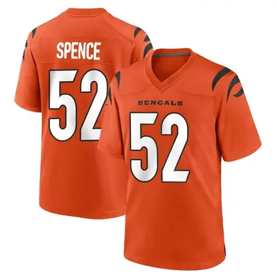 Youth Game Noah Spence Cincinnati Bengals Orange Jersey