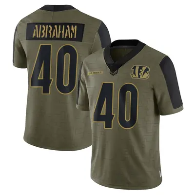 Youth Limited Micah Abraham Cincinnati Bengals Olive 2021 Salute To Service Jersey