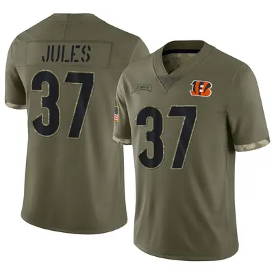 Youth Limited PJ Jules Cincinnati Bengals Olive 2022 Salute To Service Jersey