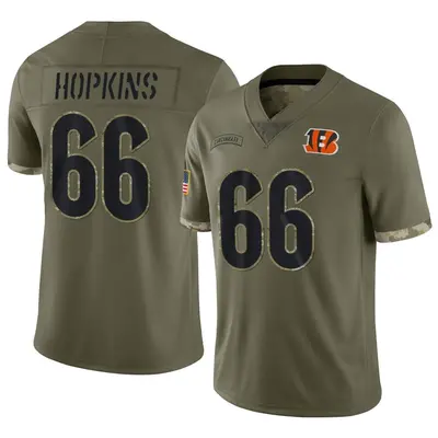 Youth Limited Trey Hopkins Cincinnati Bengals Olive 2022 Salute To Service Jersey